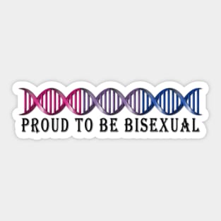 Bisexual Pride Flag Colored DNA Strand Sticker